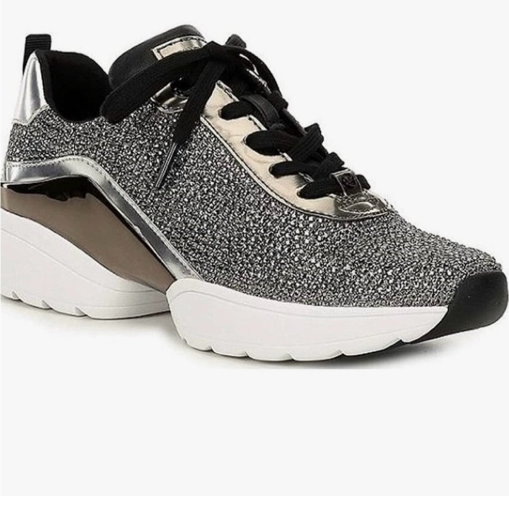 Michael Kors Jada Sneakers Bling Lace Up Casual Walking Shoes 8.5